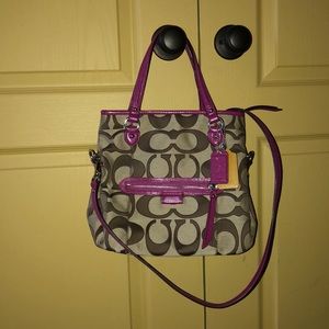 Pink and brown coach